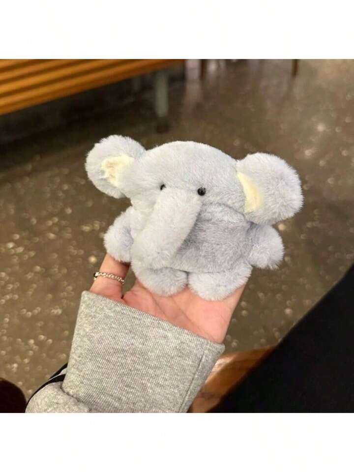 1 Pc Plush Blue Small Elephant Ear Case For AirPods1/2 For AirPods Pro For AirPods 3 For AirPods Pro (2nd Generation) For AirPods 4