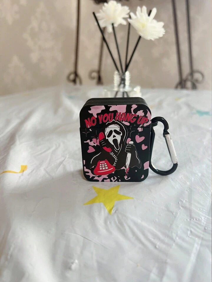 Apple Halloween Funny Black Headphone Case With Hanger